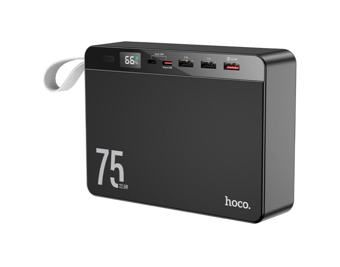 Портативная батарея (Power Bank) Hoco J94 Overlord 22.5W fully compatible (PD20W/QC/LCD) 75 000mAh, Black