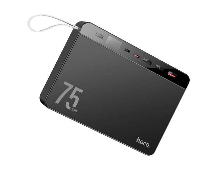 Портативная батарея (Power Bank) Hoco J94 Overlord 22.5W fully compatible (PD20W/QC/LCD) 75 000mAh, Black