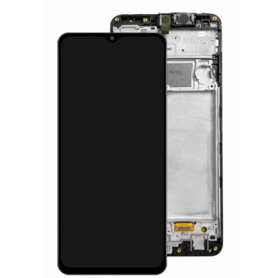 Дисплей з сенсорним екраном (модуль) Samsung A225 A22 4G, чорний з рамкою, оригінал