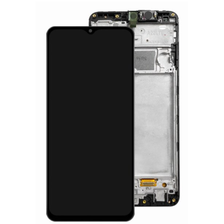 Дисплей с сенсорным экраном (модуль) Samsung A225 A22 4G, черный с рамкой, оригинал