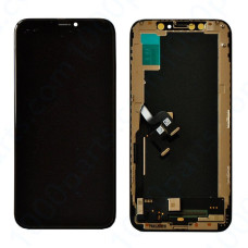 Дисплей з сенсорним екраном (модуль) iPhone XS, чорний, OLED, OEM Soft, Huaxing