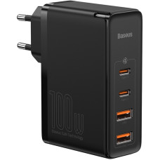 Сетевое зарядное устройство 2USB + 2Type-C Baseus GaN2 Quick Charger 100W (CCGAN2P-L01) (Черный/Black) (Класс B)