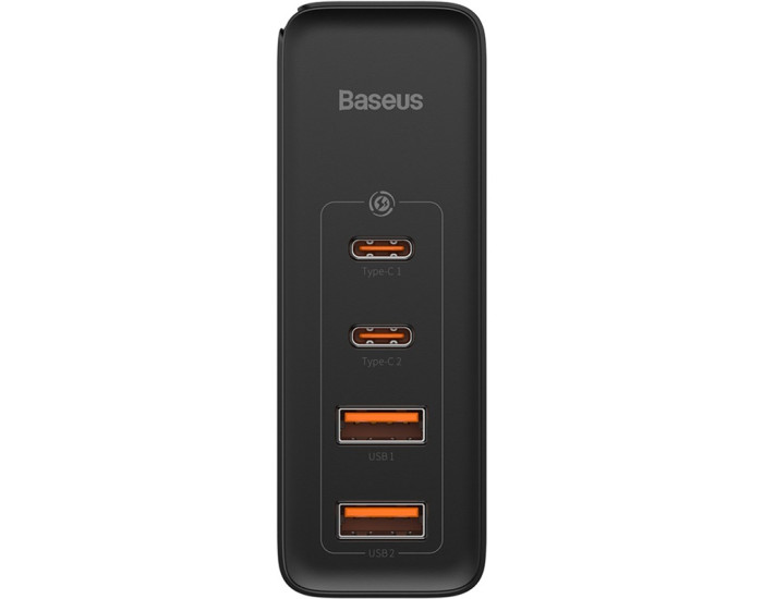 Мережеве зарядний пристрій 2USB + 2Type-C Baseus GaN2 Quick Charger 100W (CCGAN2P-L01) (Черный/Black)
