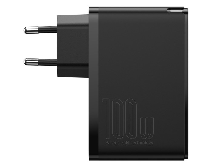 Мережеве зарядний пристрій 2USB + 2Type-C Baseus GaN2 Quick Charger 100W (CCGAN2P-L01) (Черный/Black)