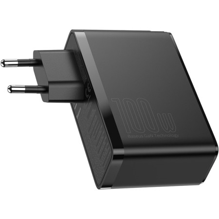 Сетевое зарядное устройство 2USB + 2Type-C Baseus GaN2 Quick Charger 100W (CCGAN2P-L01) (Черный/Black) (Класс B)