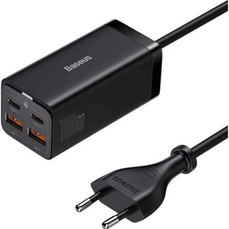 Сетевое зарядное устройство Baseus GaN3 Pro Fast Charger 100W + Cable Type-C to Type-C (CCGP090201) Black