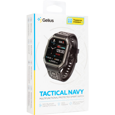 Часы умные Gelius Pro GP-SW007 (Tactical Navy) Bluetooth call (IP68) Black