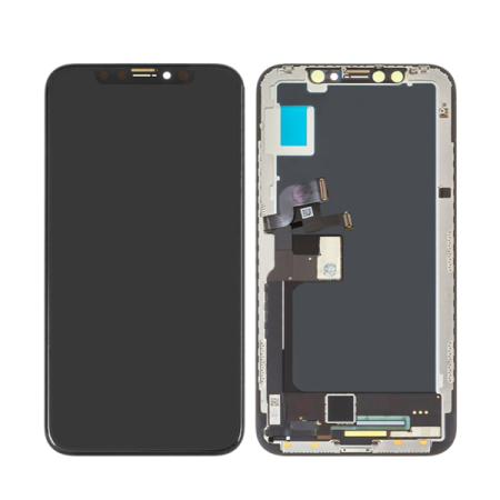 Дисплей с сенсорным экраном (модуль) iPhone X, черный, OLED, GX OEM Hard