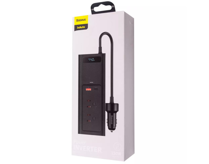 Автомобільний інвертор Baseus In-car Inverter 150W (220V CN/EU)