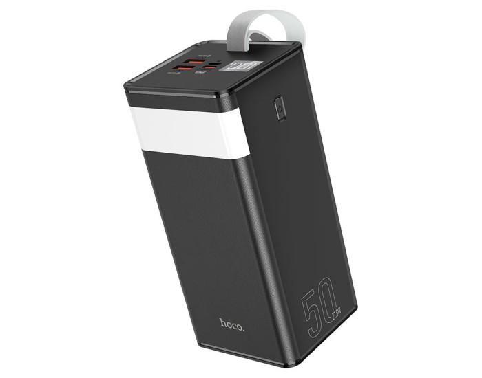 Портативна батарея (Power Bank) Hoco J86A Powermaster fully compatible (PD20W/QC/LCD/Lamp) 50000mAh чорний