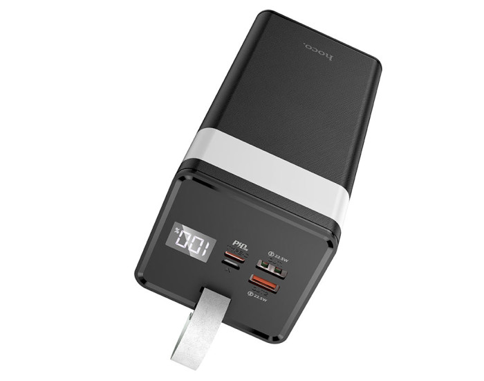 Портативна батарея (Power Bank) Hoco J86A Powermaster fully compatible (PD20W/QC/LCD/Lamp) 50000mAh чорний