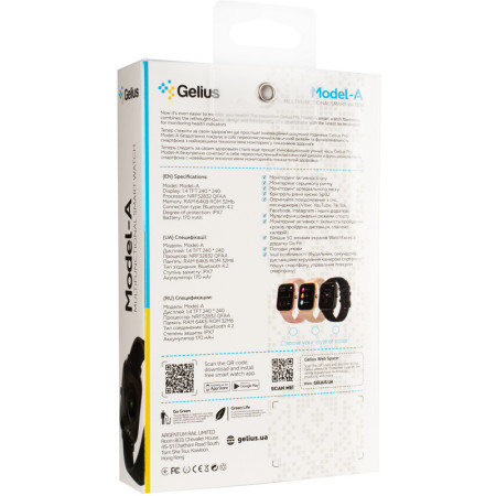 Часы умные Gelius Pro (Model-A) (IPX7) (черный \ Black)