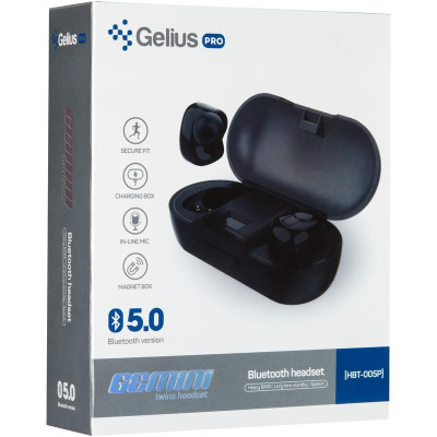 Бездротові навушники Bluetooth Headset Gelius Pro Twins Gemini HBT-005P (Чорний / Black)