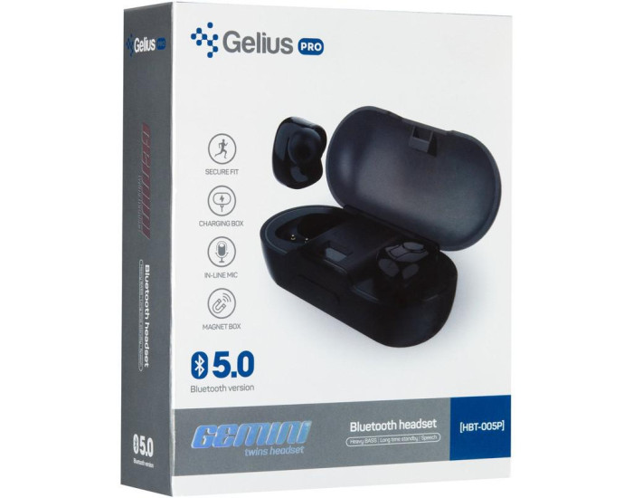 Беспроводные наушники Bluetooth Headset Gelius Pro Twins Gemini HBT-005P (Черный / Black)