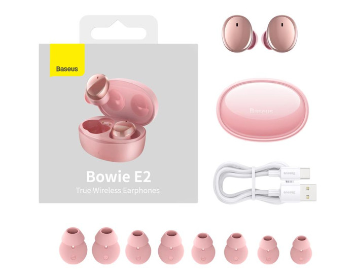 Беспроводные Наушники Bluetooth Baseus Headset Bowie E2 (NGTW090004) Pink