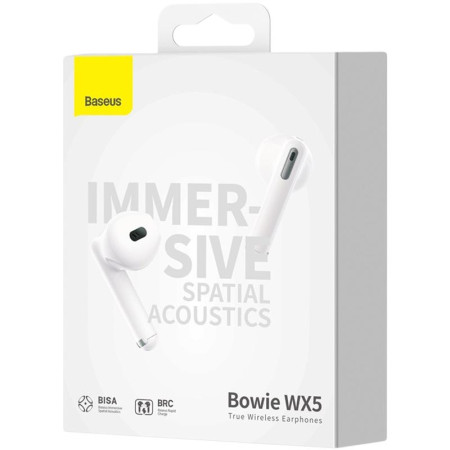 Беспроводные наушники Bluetooth Baseus (WX5) ( White / Белый )