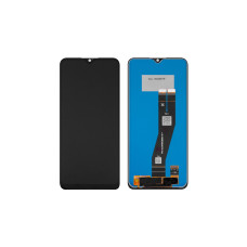 Дисплей з сенсорним екраном (модуль) Samsung A037G A03s, чорний, чорний шлейф, оригінал, 162mm x 72 mm