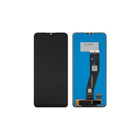 Дисплей с сенсорным экраном (модуль) Samsung A037G A03s, черный, черный шлейф, оригинал, 162mm x 72 mm (Класс B)