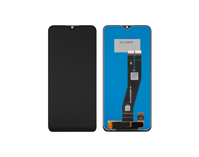 Дисплей с сенсорным экраном (модуль) Samsung A037G A03s, черный, черный шлейф, оригинал, 162mm x 72 mm