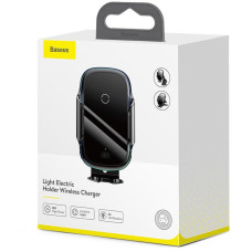 Автодержатель с беспроводной зарядкой Baseus Wireless Charger Light Electric Car Mount (WXHW03-01) (Черный / Black)