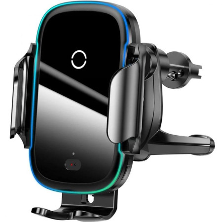 Автодержатель с беспроводной зарядкой Baseus Wireless Charger Light Electric Car Mount (WXHW03-01) (Черный / Black) (Класс B)