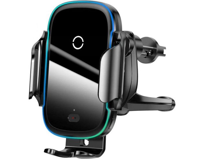 Автодержатель с беспроводной зарядкой Baseus Wireless Charger Light Electric Car Mount (WXHW03-01) (Черный / Black)