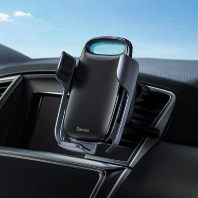 Автодержатель с беспроводной зарядкой Baseus Wireless Charger Milky Way Bracket Holder (WXHW02-01) Black