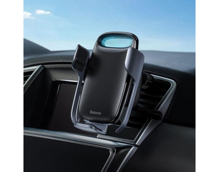 Автодержатель с беспроводной зарядкой Baseus Wireless Charger Milky Way Bracket Holder (WXHW02-01) Black