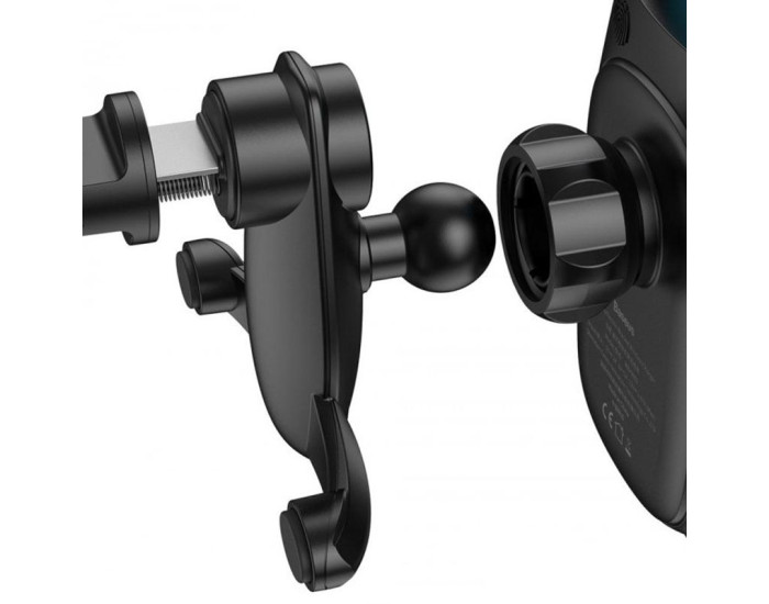 Автодержатель с беспроводной зарядкой Baseus Wireless Charger Milky Way Bracket Holder (WXHW02-01) Black