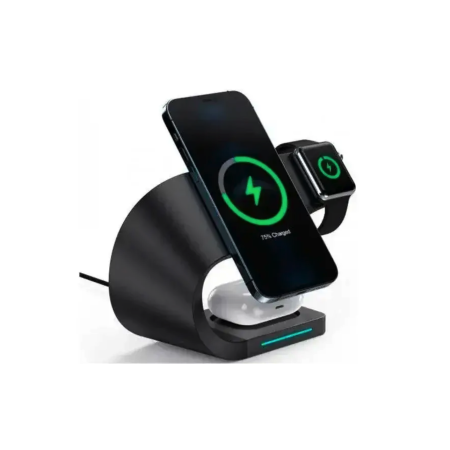 Беспроводная зарядка X178 3in1 (iPhone, iWatch, AirPods) 15W Fast ORIGINAL Black