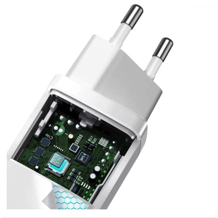 Сетевое зарядное устройство Baseus GaN2 Lite Quick Charger C+U 65W EU (CCGAN2L-B02) White (Класс B)