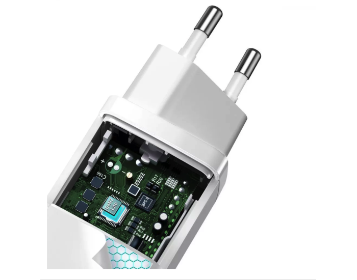 Мережеве зарядний пристрій Baseus GaN2 Lite Quick Charger C+U 65W EU (CCGAN2L-B02) White