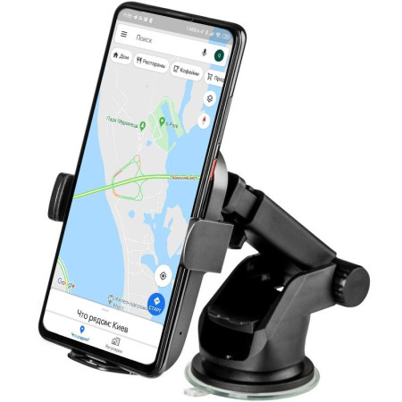 Автодержатель с беспроводной зарядкой Gelius Pro Wally 2i Automatic WC-002 15W (Wireless Charger) Black