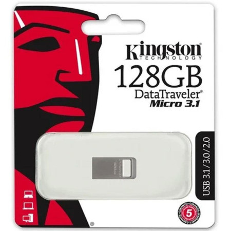 Флешка USB 3.2 Kingston 128Gb Kingston DTMicro (DTMC3) metal