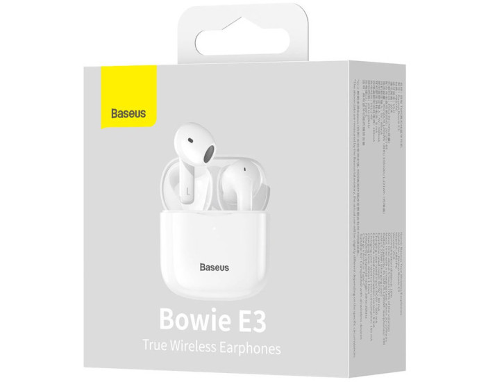 Бездротові навушники Bluetooth BaseusTrue Wireless Earphones Bowie E3 (NGTW0800020) ( White / Білий )