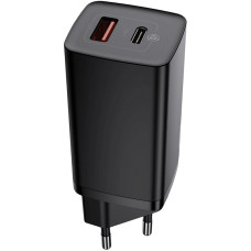 Сетевое зарядное устройство 1USB + Type-C Baseus GaN Lite 65W (CCGAN2L-B01) (Черный \ Black)