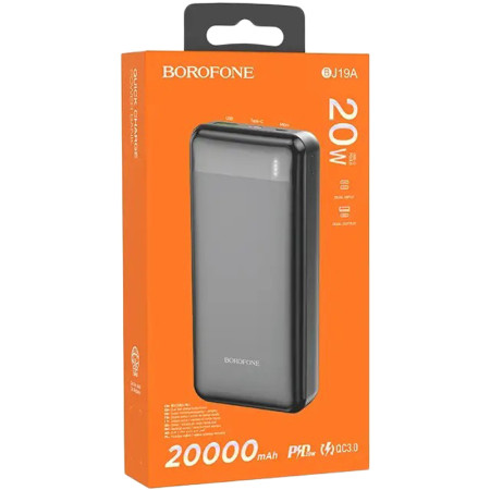 Портативная батарея Borofone BJ19A Incredible PD20W+QC3.0 20000mAh Black
