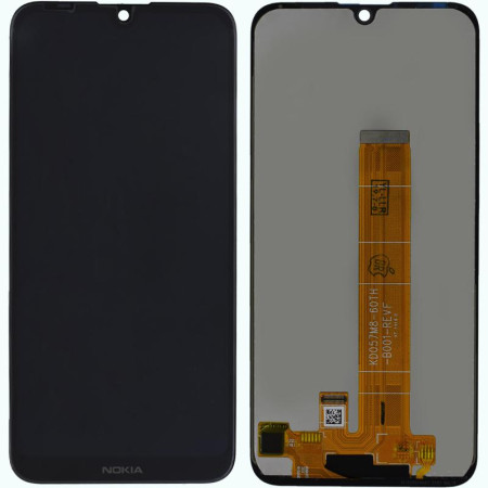 Дисплей с сенсорным экраном (модуль) Nokia 2.2, черный