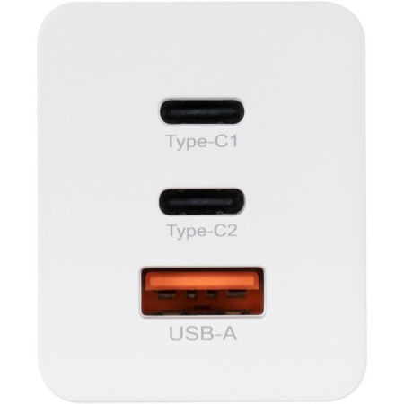 Сетевое зарядное устройство 2Type-C+1 USB Gelius Nimble GaN 65W (GP-HC051) с кабелем Type-C to Type-C White