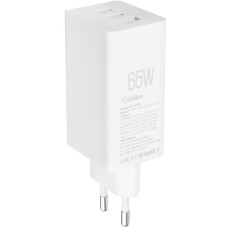 Мережеве зарядний пристрій 2Type-C+1 USB Gelius Nimble GaN 65W (GP-HC051) з кабелем Type-C to Type-C White