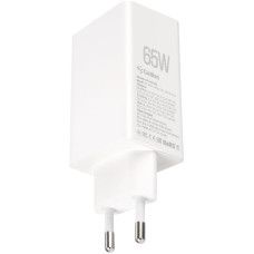 Мережеве зарядний пристрій 2Type-C+1 USB Gelius Nimble GaN 65W (GP-HC051) з кабелем Type-C to Type-C White
