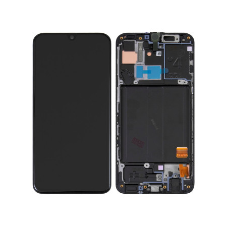Дисплей с сенсорным экраном (модуль) Samsung A405 A40 2019 черный с рамкой, TFT