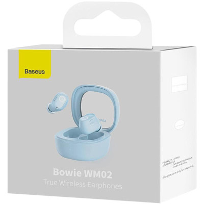 Беспроводные наушники Bluetooth Baseus Bowie WM02 True Wireless Earphones Blue (Класс B)