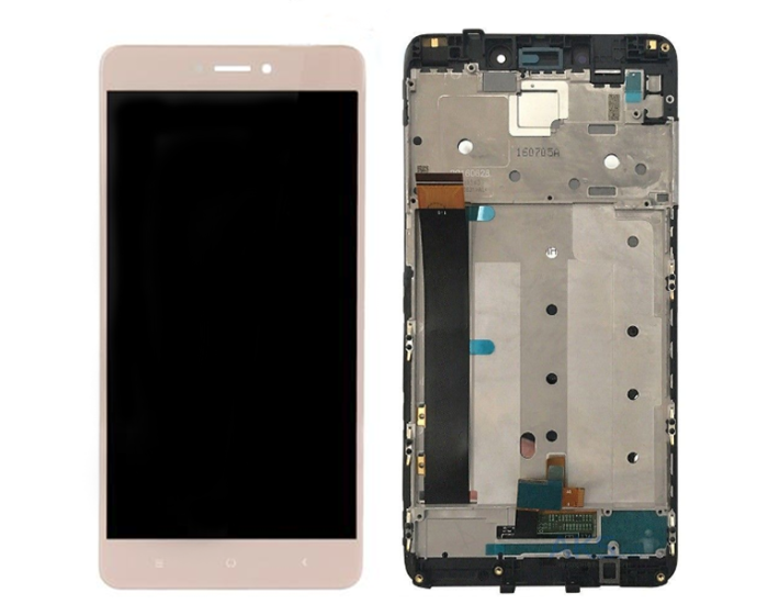 Дисплей з сенсорним екраном (модуль) Xiaomi Redmi Note 4, золотий з рамкою