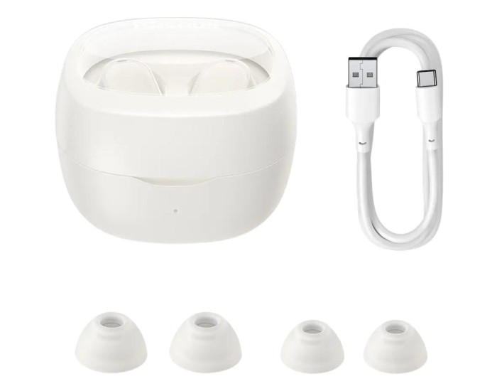 Беспроводные наушники Bluetooth Baseus Bowie WM02 True Wireless Earphones Creamy White