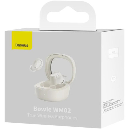 Беспроводные наушники Bluetooth Baseus Bowie WM02 True Wireless Earphones Creamy White