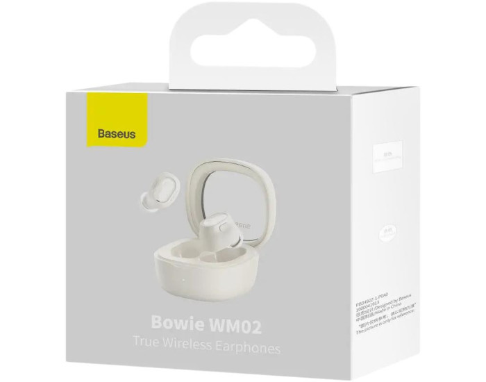 Беспроводные наушники Bluetooth Baseus Bowie WM02 True Wireless Earphones Creamy White