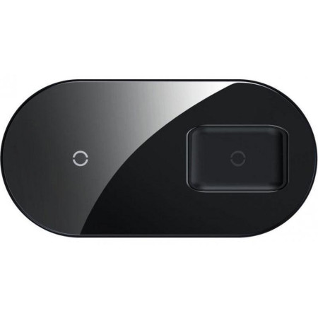Бездротова зарядка Baseus Simple 2in1 Pro Edition (WXJK-C01) (Phone + Pods) (Чорний \ Black)