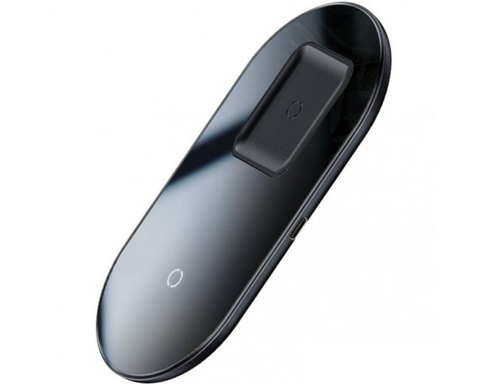 Беспроводная зарядка Baseus Simple 2in1 Pro Edition (WXJK-C01) (Phone + Pods) (черный  Black)