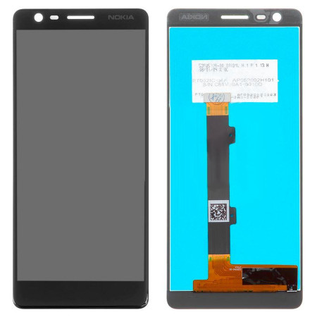 Дисплей с сенсорным экраном (модуль) Nokia 3.1,TA-1063, TA-1057, черный, оригинал